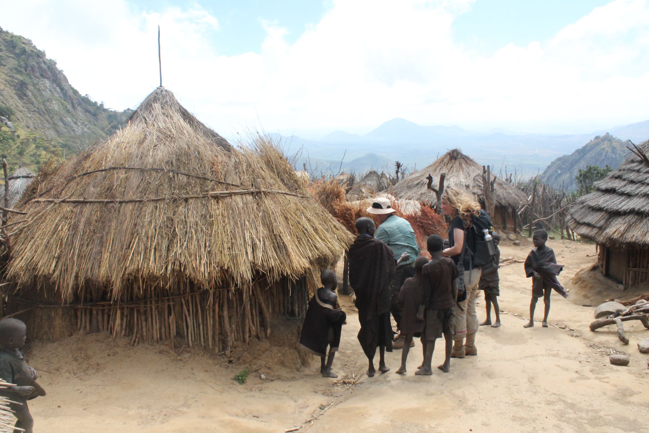 tourists entering manyatta