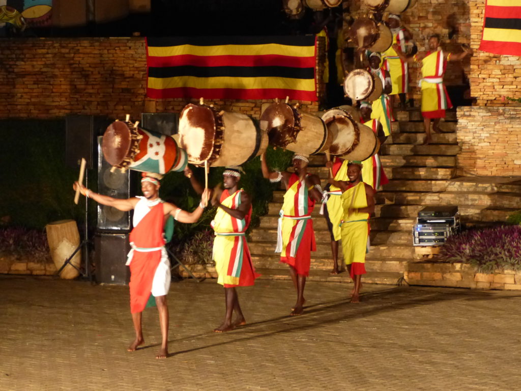 Ndere troupe Performing a Kinyarwanda dance on a Uganda safari - Gracious Tours & Travel