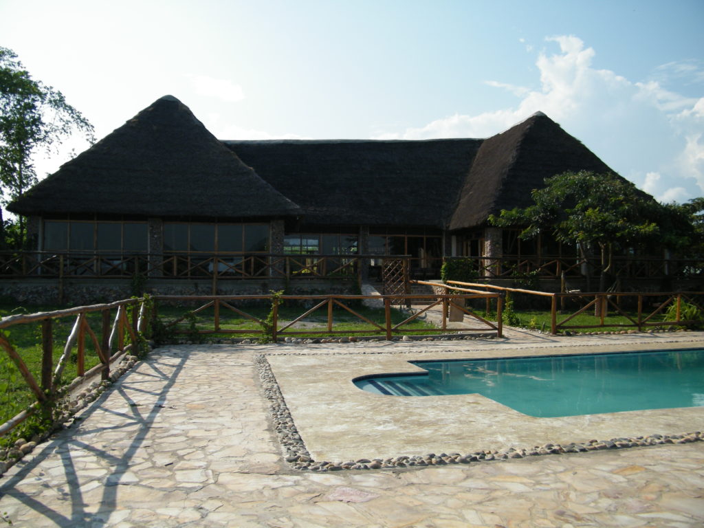 a swimming pool at Ihamba safari camp in Queen Elizabeth National park